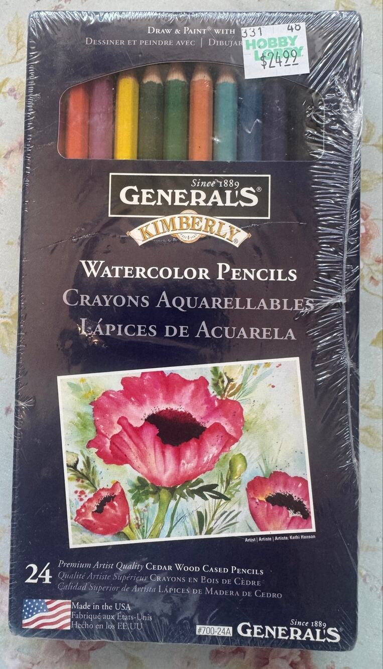 NEW Sealed General’s Kimberly Watercolor Pencils 24 Artist Set #700-24A USA